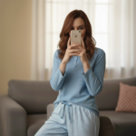 Pyjama Femme Haute Qualité "Ciel d'Azur" – Ensemble Côtelé Bleu & Pantalon Jogger