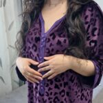 Robe d'hôtesse léopard aubergine 💜 – Image 2