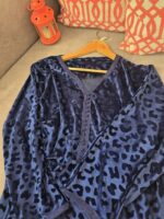 BIG PROMO 📢 Robe d'hôtesse Velvet léopard en Bleu nuit 💙