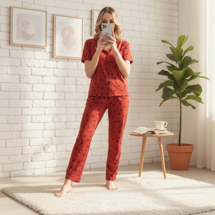Ensemble pyjama en coton doux et confortable ❤️ – Image 3