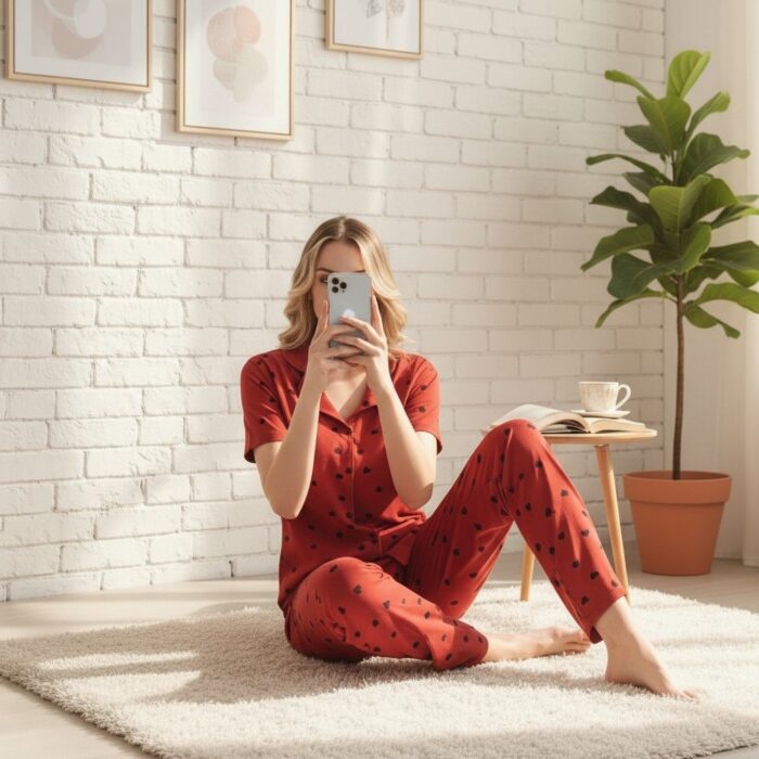 Ensemble pyjama en coton doux et confortable ❤️ – Image 4