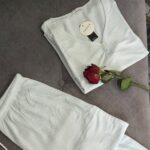 Ensemble Loungewear vert d'eau– 2 Pièces Côtelé avec Dentelle – TRESS – Image 5