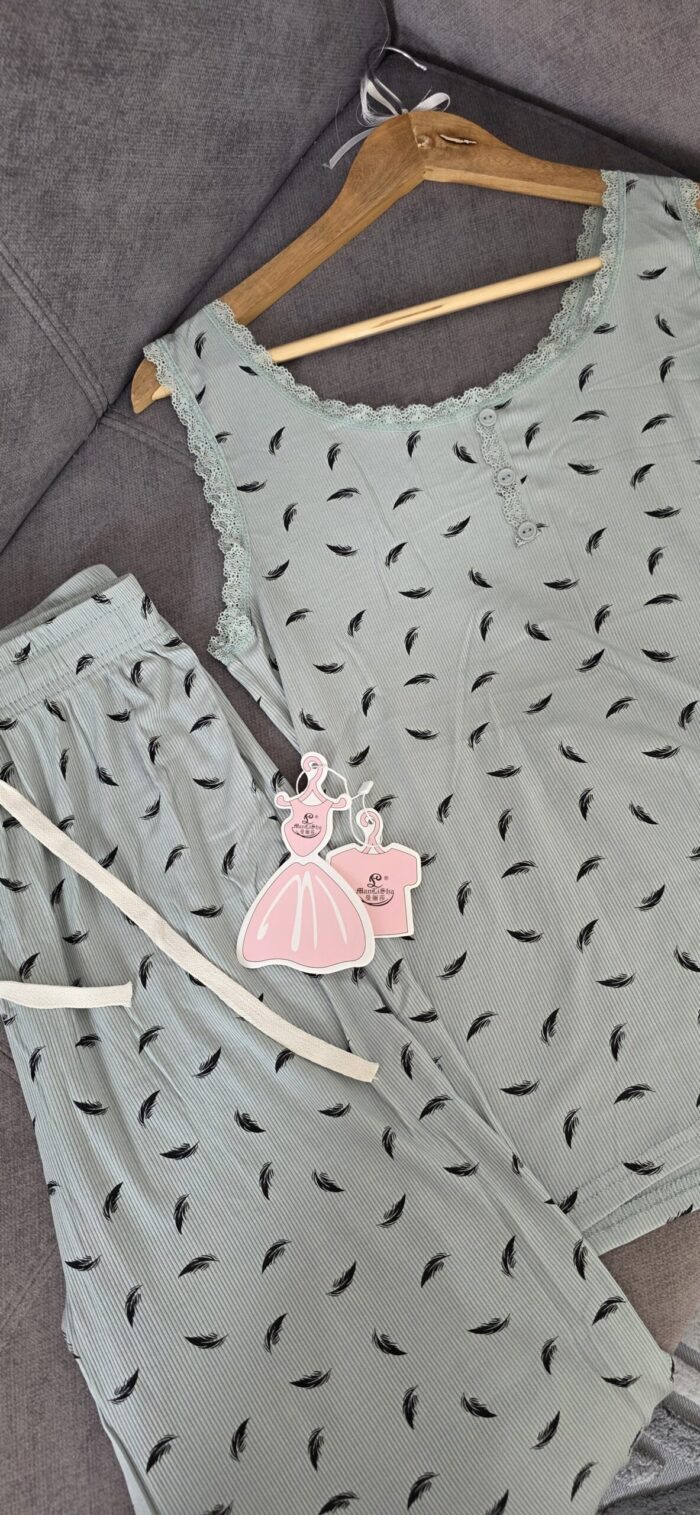 Ensemble de Pyjamas sans manche 🌿 – Image 2