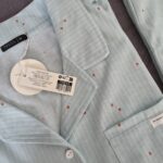Pyjamas été femme en coton premium vert d’eau – Image 3