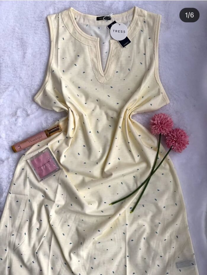Chemise de nuit femme coton doux dentelle brodée – Image 2