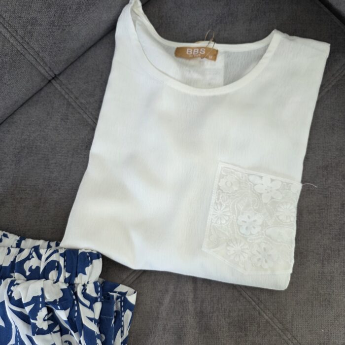 Ensemble en coton pour femme chic dentelle – Image 7