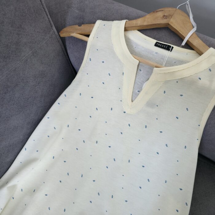 Chemise de nuit femme coton doux dentelle brodée – Image 4