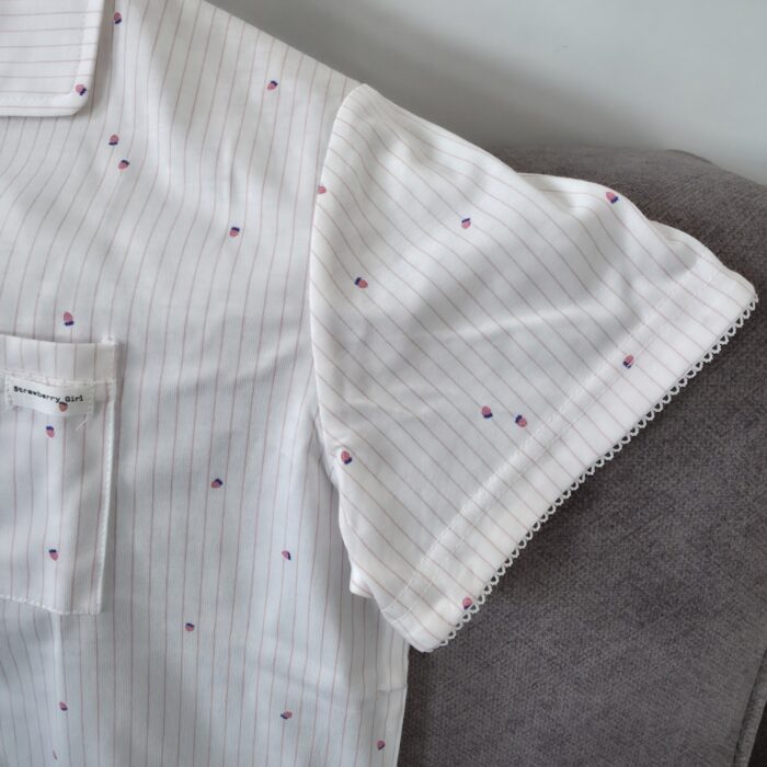 Pyjama été femme TRESS en coton rose clair – Image 4