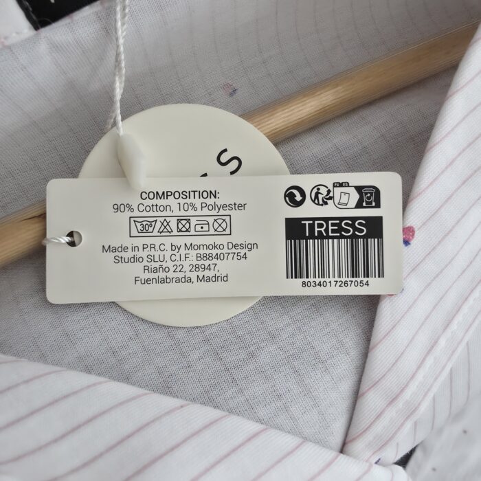Pyjama été femme TRESS en coton rose clair – Image 3