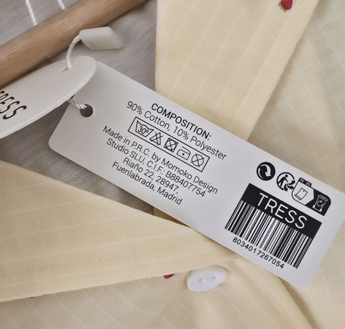 Pyjama été femme en coton léger jaune pastel TRESS – Image 3