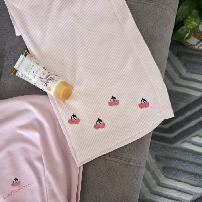 Pyjama femme coton confortable rose clair TRESS – Image 4