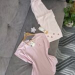 Pyjama femme coton confortable rose clair TRESS – Image 2