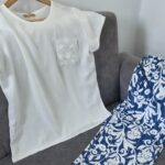 Ensemble en coton pour femme chic dentelle